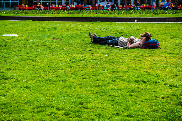Nap time in the park